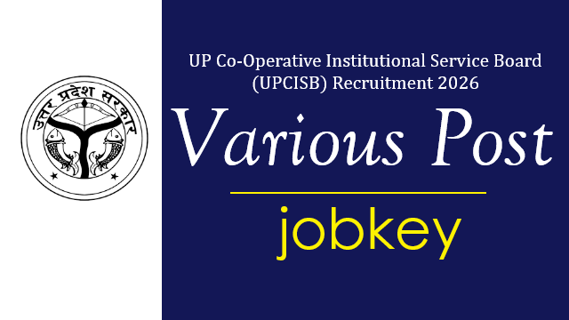 UPCISB UP Cooperative Bank Various Post Online Form 2026-jobkey
